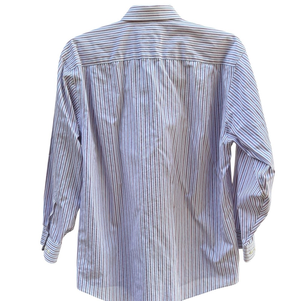 Joseph & Feiss Dress Shirt Mens 16.5‎ 32/33 80s 2-Ply Non Iron Striped Cotton - Picture 4 of 4